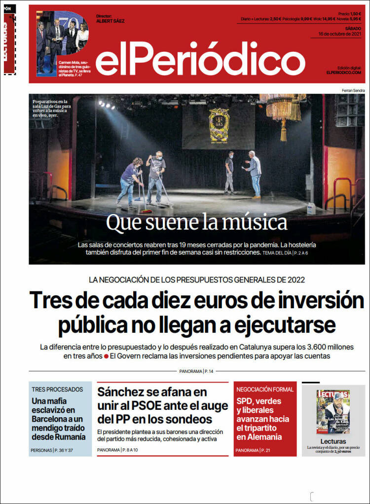 Portada de El Periódico (España)