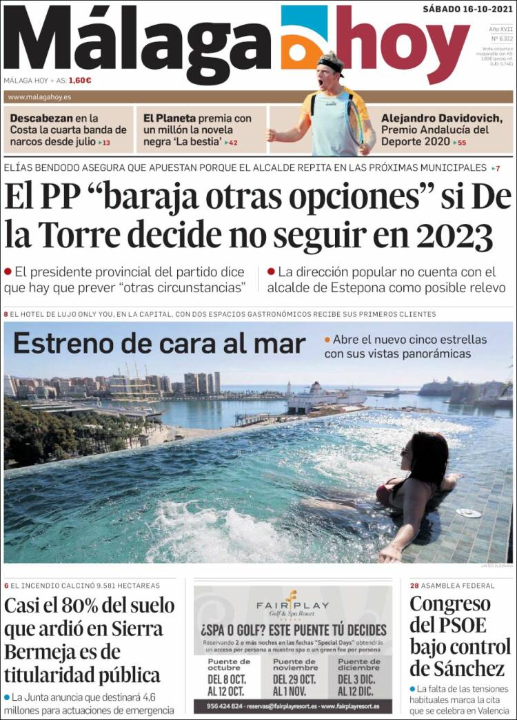 Portada de Málaga Hoy (España)