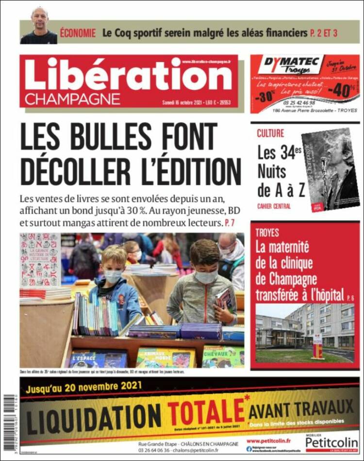 Portada de Libération Champagne (Francia)