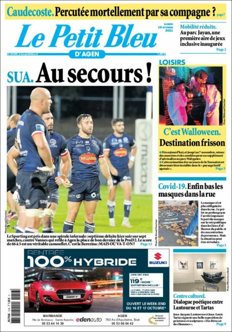 Portada de Le Petit Bleu (Francia)