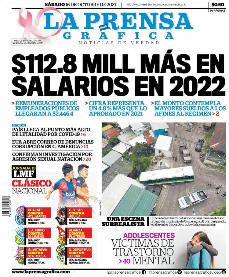 Portada de La Prensa Gráfica (El Salvador)