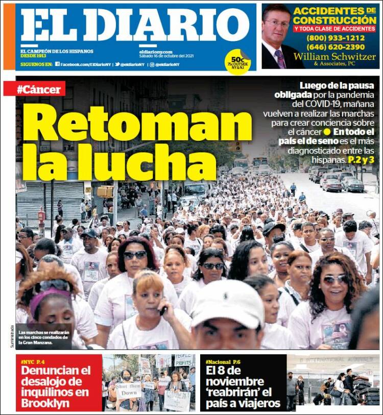 Portada de El Diario NY (USA)