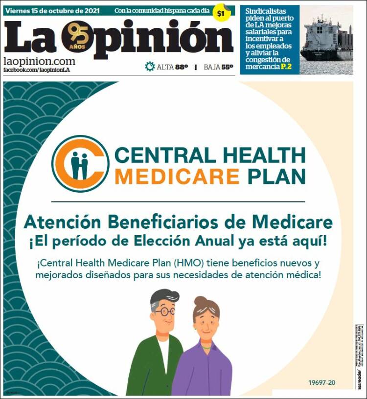 Portada de La Opinión (USA)