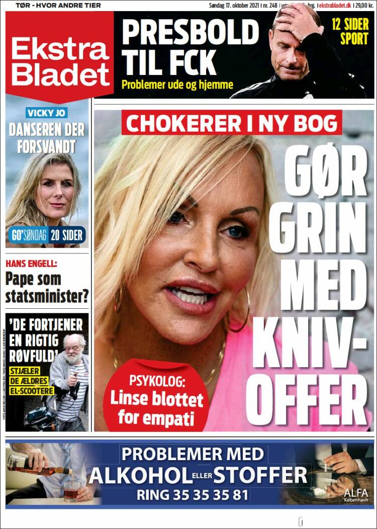 Portada de Ekstra Bladet (Dinamarca)