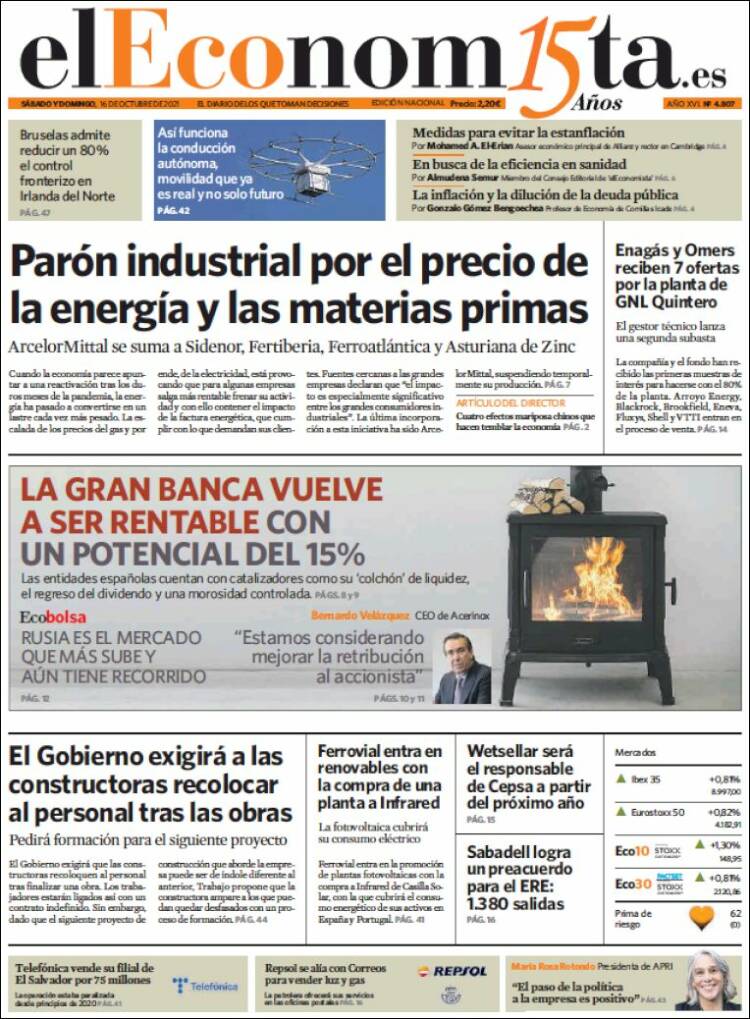 Portada de El Economista (Espa&ntilde;a)