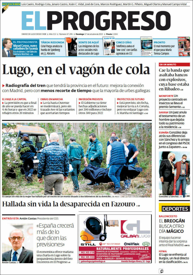 Portada de El Progreso (España)