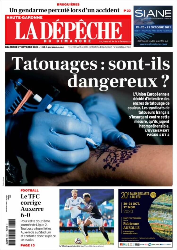 Portada de La Dépêche du Midi (Francia)