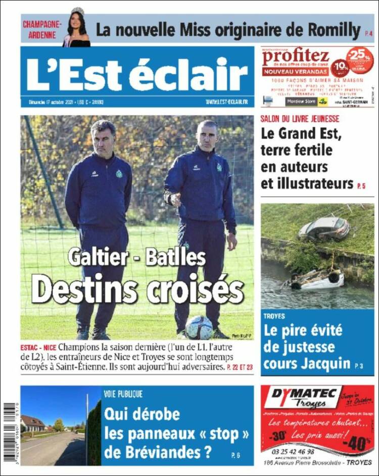 Portada de L'Est Eclair (Francia)
