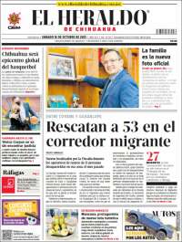 Portada de El Heraldo de Chihuahua (M&eacute;xico)