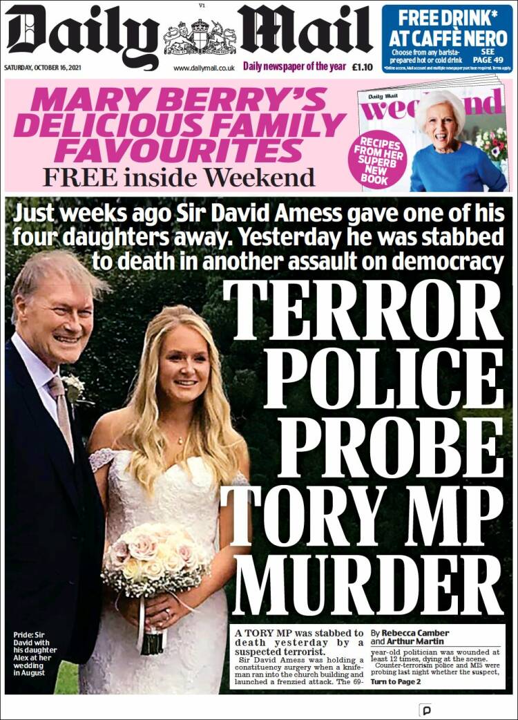 Portada de Daily Mail (Reino Unido)