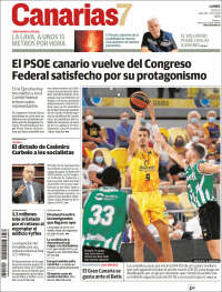 Portada de Canarias 7 (España)