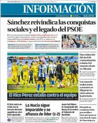 Portada de Diario Información (España)