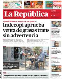 Portada de La Republica (Perú)