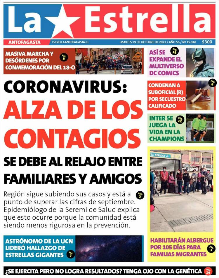 Portada de La Estrella del Norte (Chile)