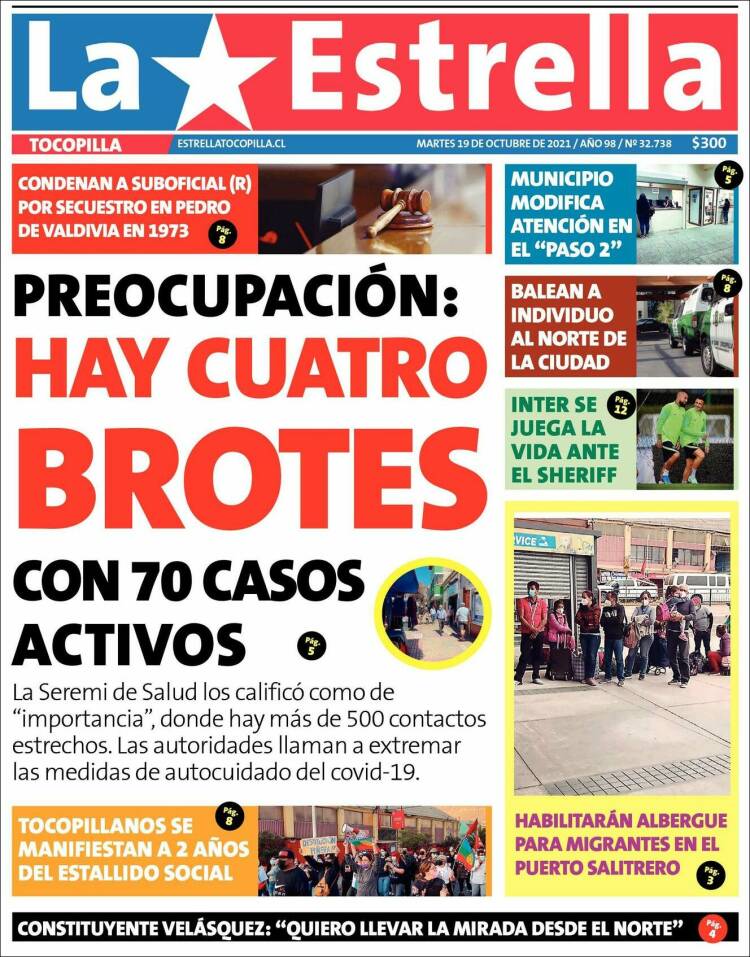 Portada de La Estrella de Tocopilla (Chile)