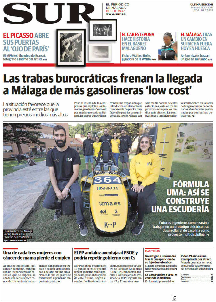 Portada de Diario el Sur (Espa&ntilde;a)