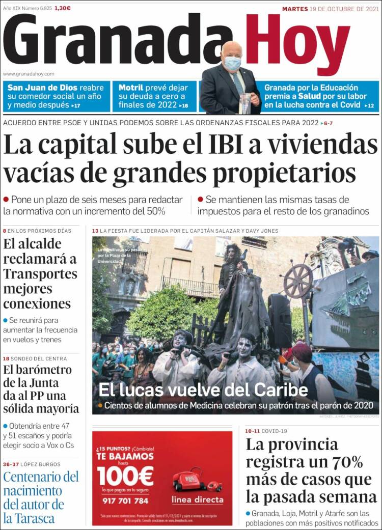Portada de Granada Hoy (Espa&ntilde;a)