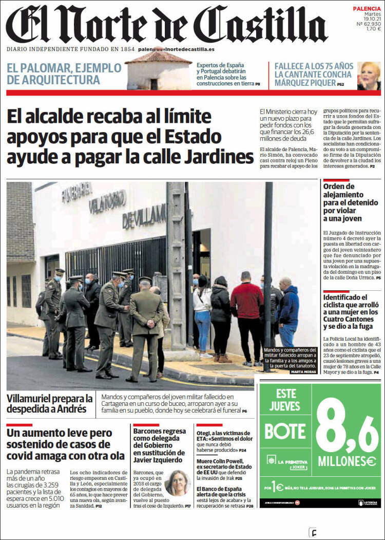 Portada de Norte de Castilla - Palencia (Espa&ntilde;a)