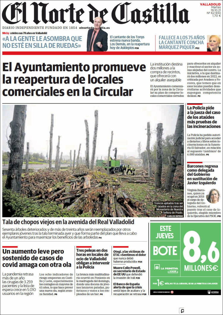 Portada de Norte de Castilla - Valladolid (Espa&ntilde;a)