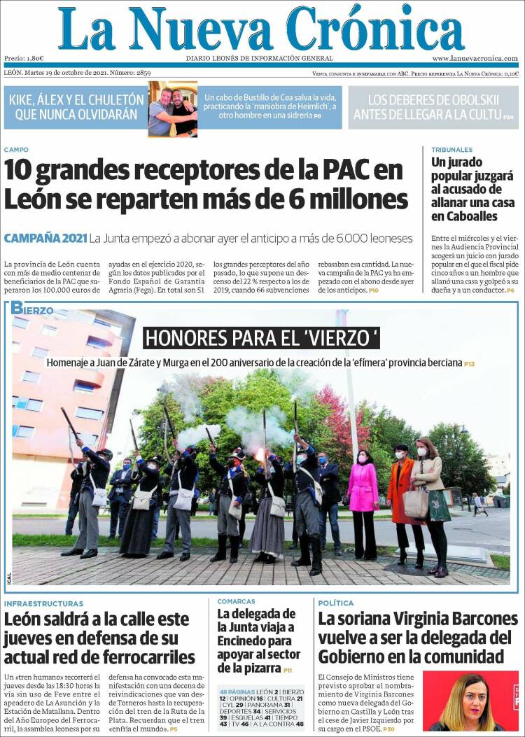 Portada de La Nueva Crónica (Espa&ntilde;a)