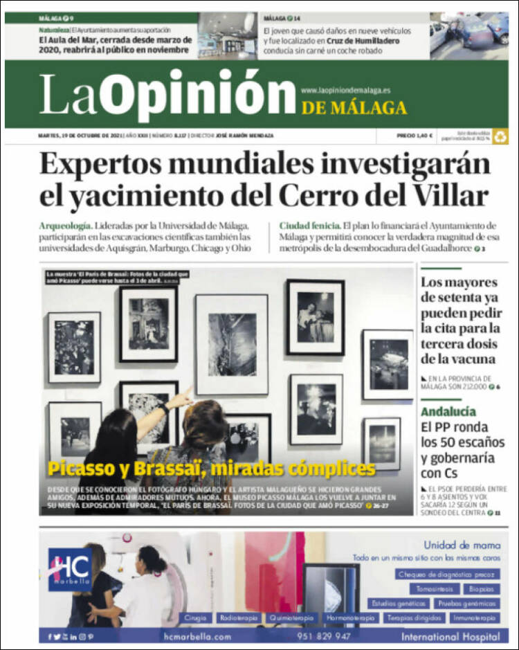 Portada de La Opinión de Málaga (Espa&ntilde;a)