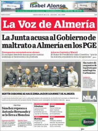 Portada de La Voz de Almería (Espa&ntilde;a)