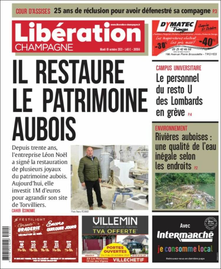 Portada de Libération Champagne (Francia)