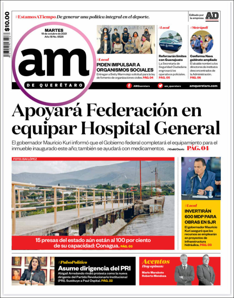 Portada de A.M. Querétaro (M&eacute;xico)