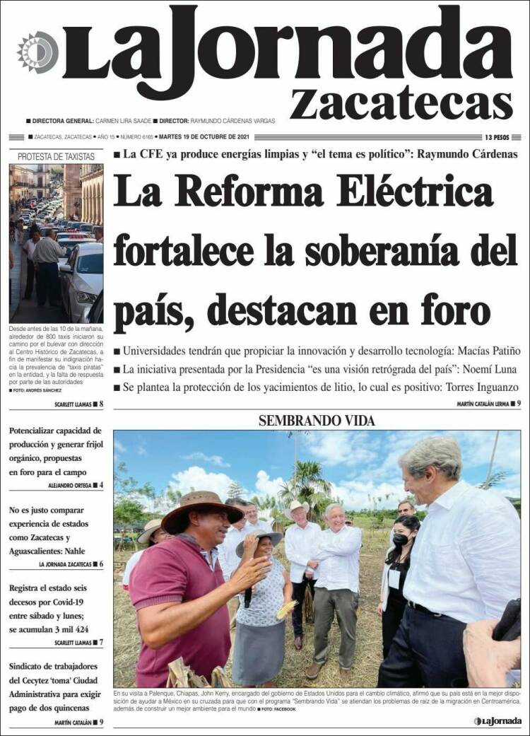 Portada de Jornada de Zacatecas (M&eacute;xico)