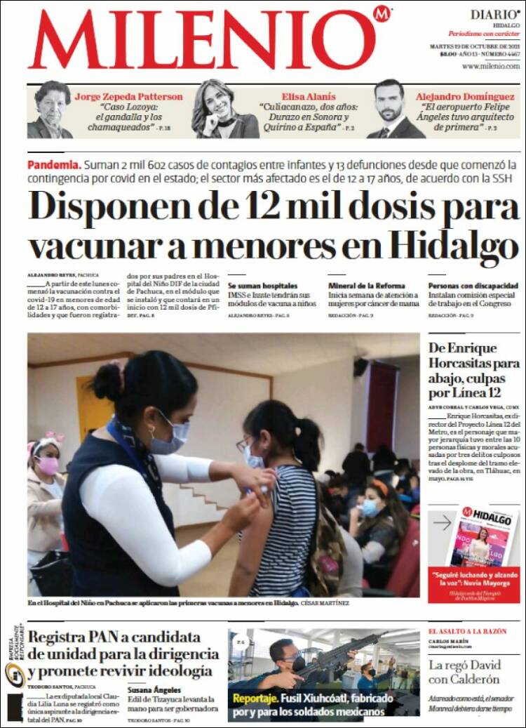 Portada de Milenio de Hidalgo (M&eacute;xico)