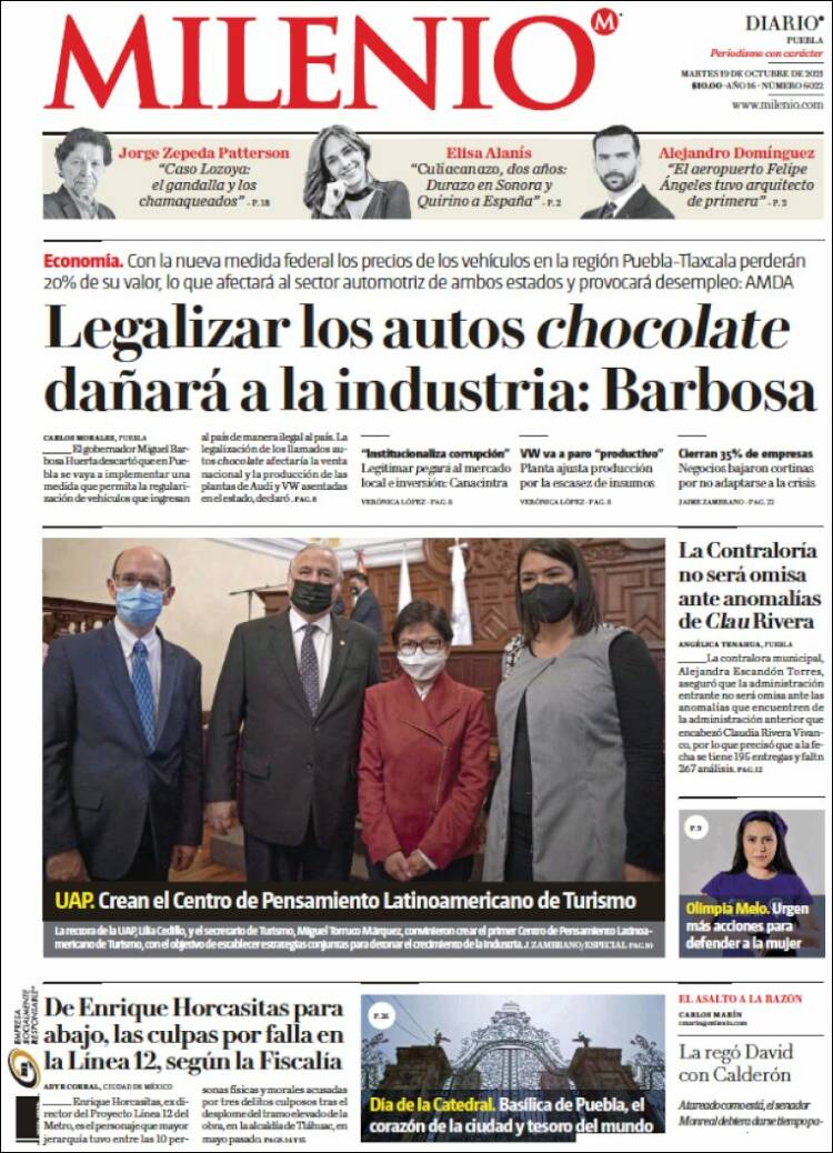 Portada de Milenio de Puebla (M&eacute;xico)