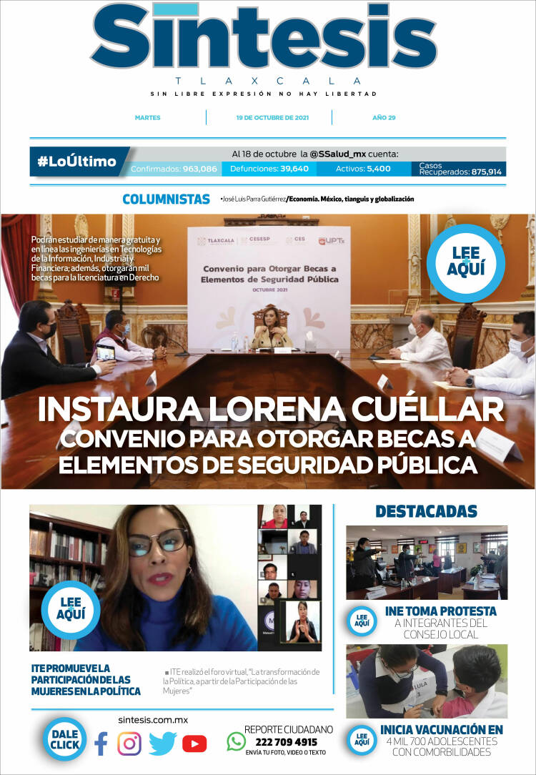 Portada de Síntesis de Tlaxcala (M&eacute;xico)