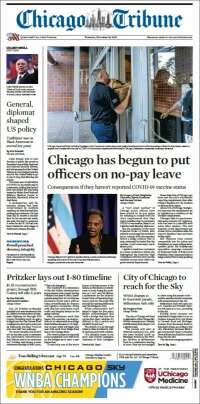 Portada de Chicago Tribune (USA)