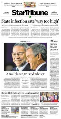 Portada de Star Tribune (USA)