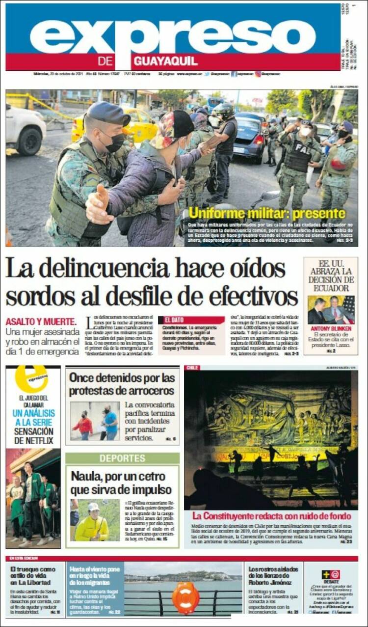 Portada de Expreso (Ecuador)