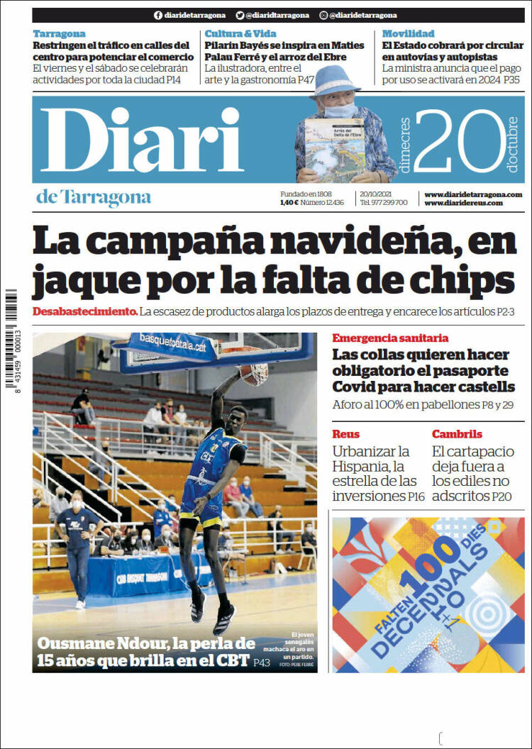 Portada de Diari de Tarragona (Spain)