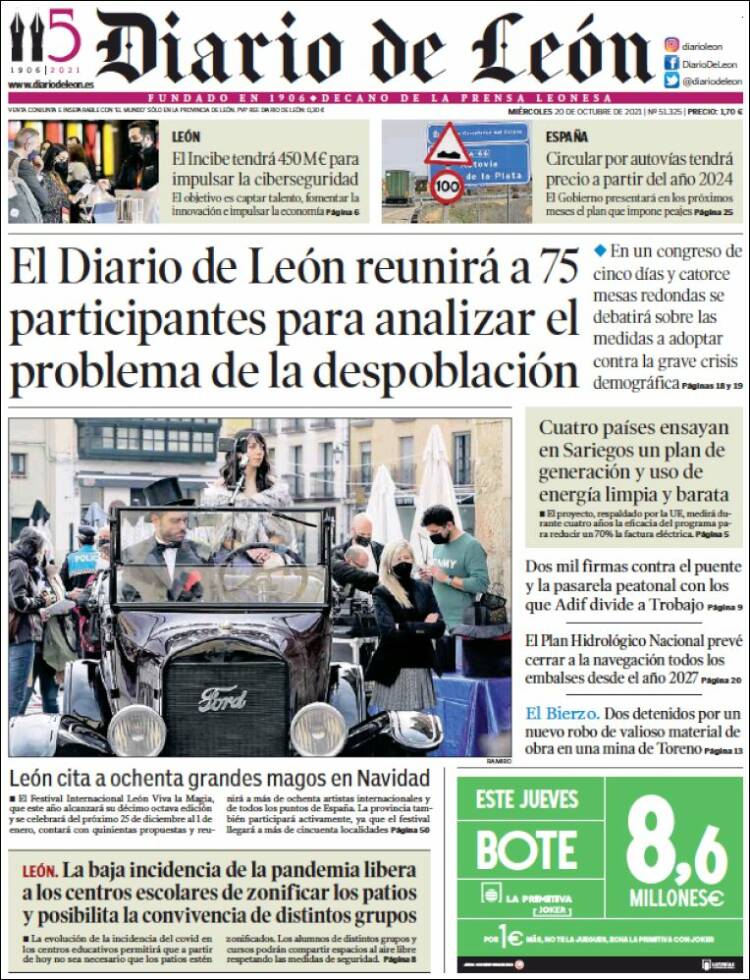 Portada de Diario de León (Spain)