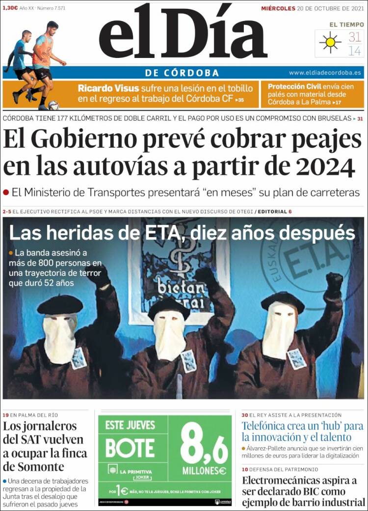 Portada de El Día de Córdoba (Spain)