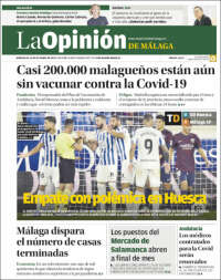 Portada de La Opinión de Málaga (España)