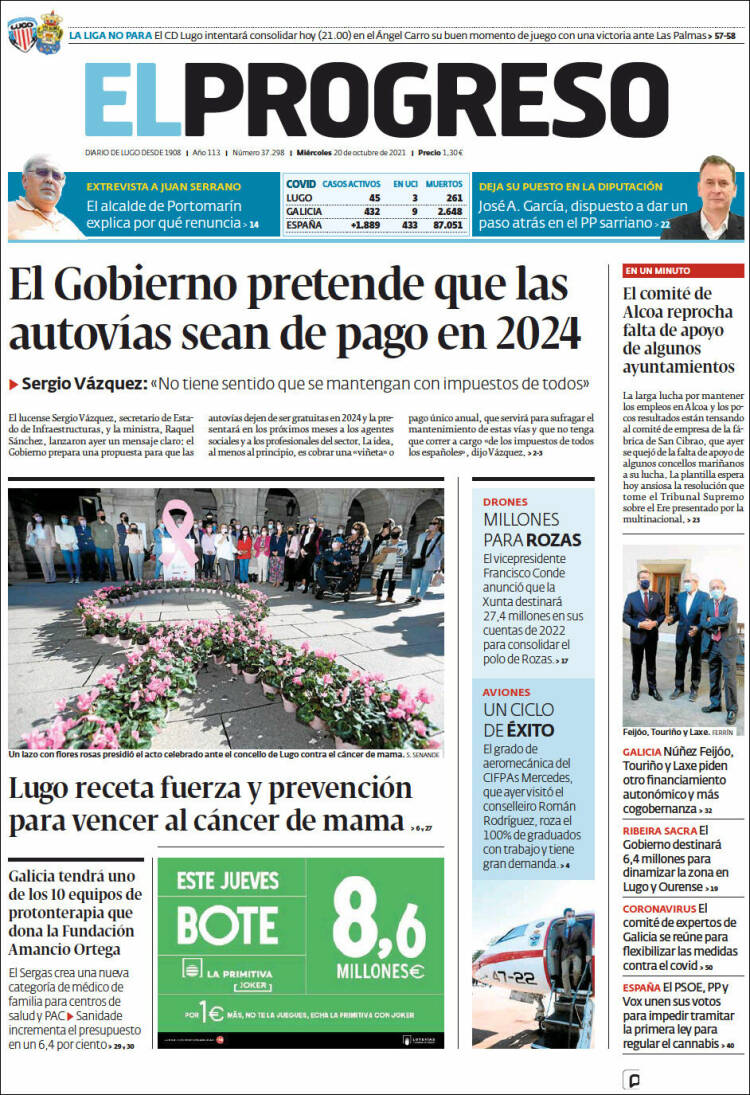 Portada de El Progreso (Spain)