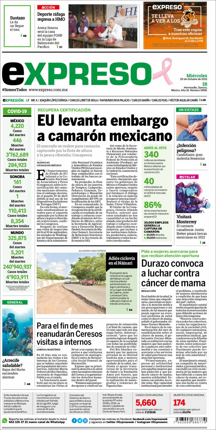 Portada de Expreso (México)