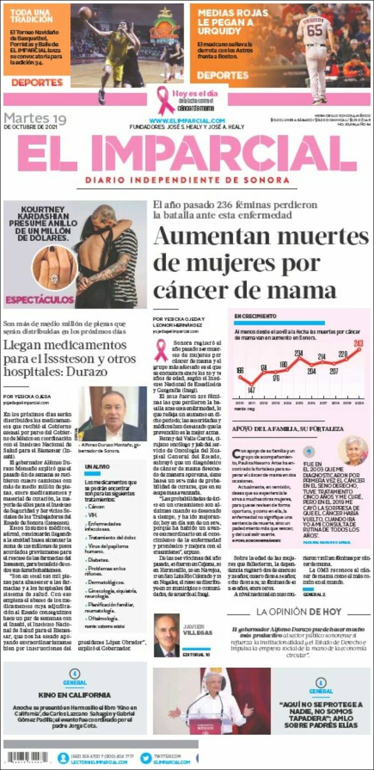 Portada de El Imparcial (México)