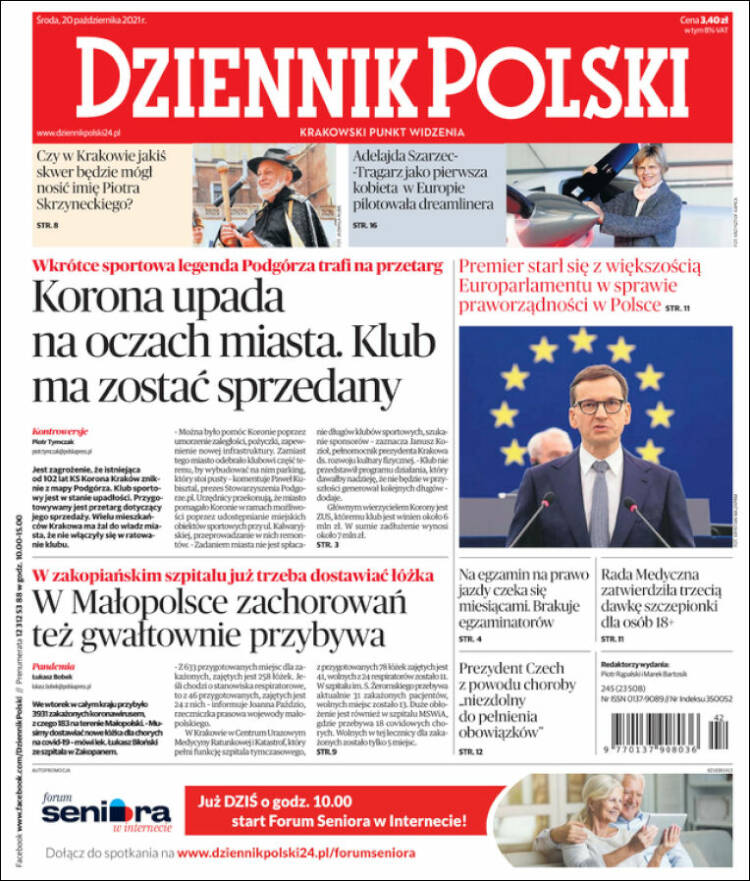 Portada de Dziennik (Polonia)