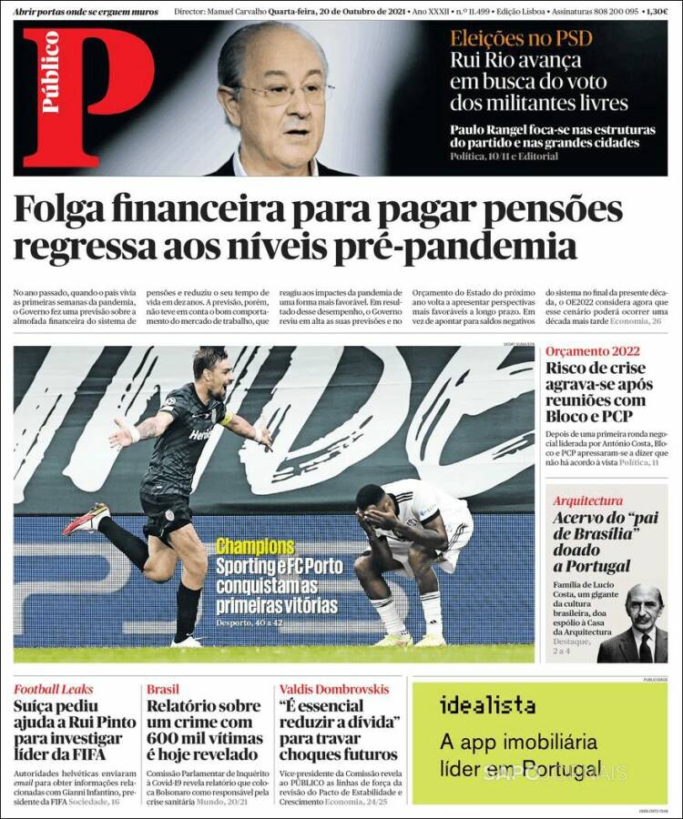 Portada de Público (Portugal)