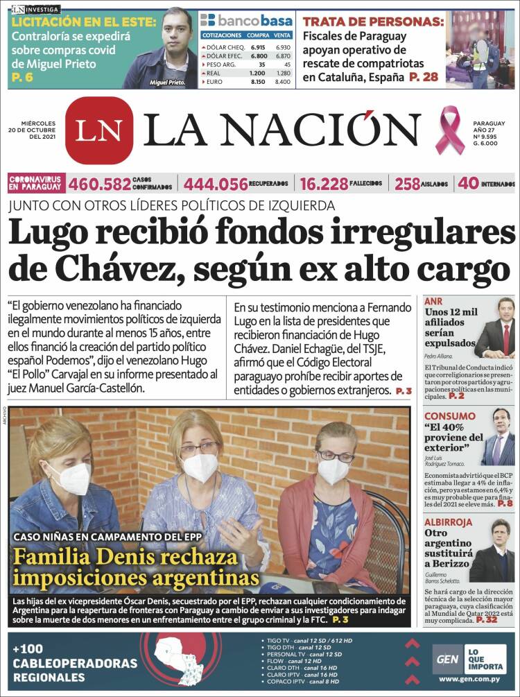 Portada de La Nación (Paraguay)