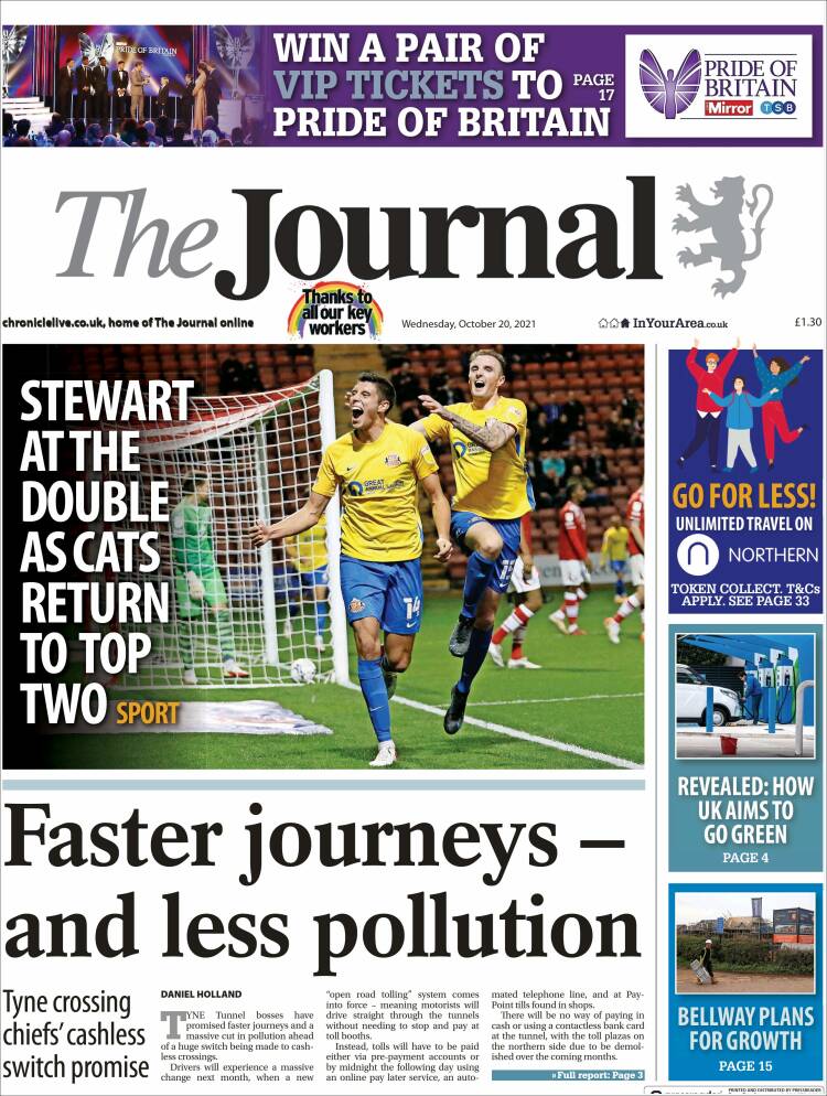 Portada de The Journal (Reino Unido)