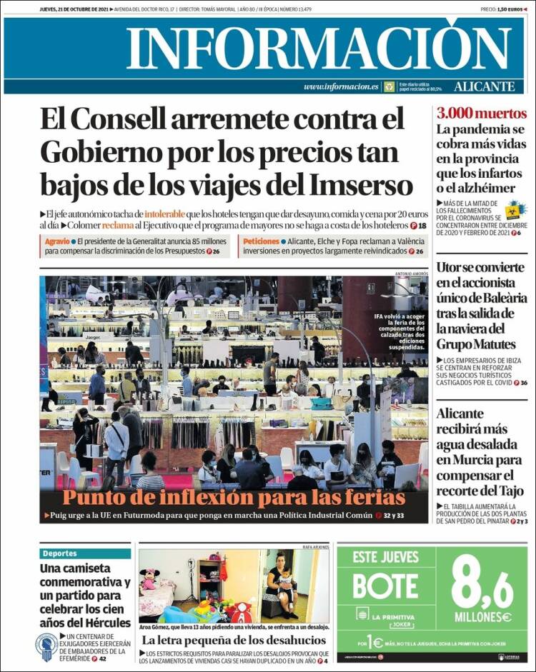 Portada de Diario Información (España)