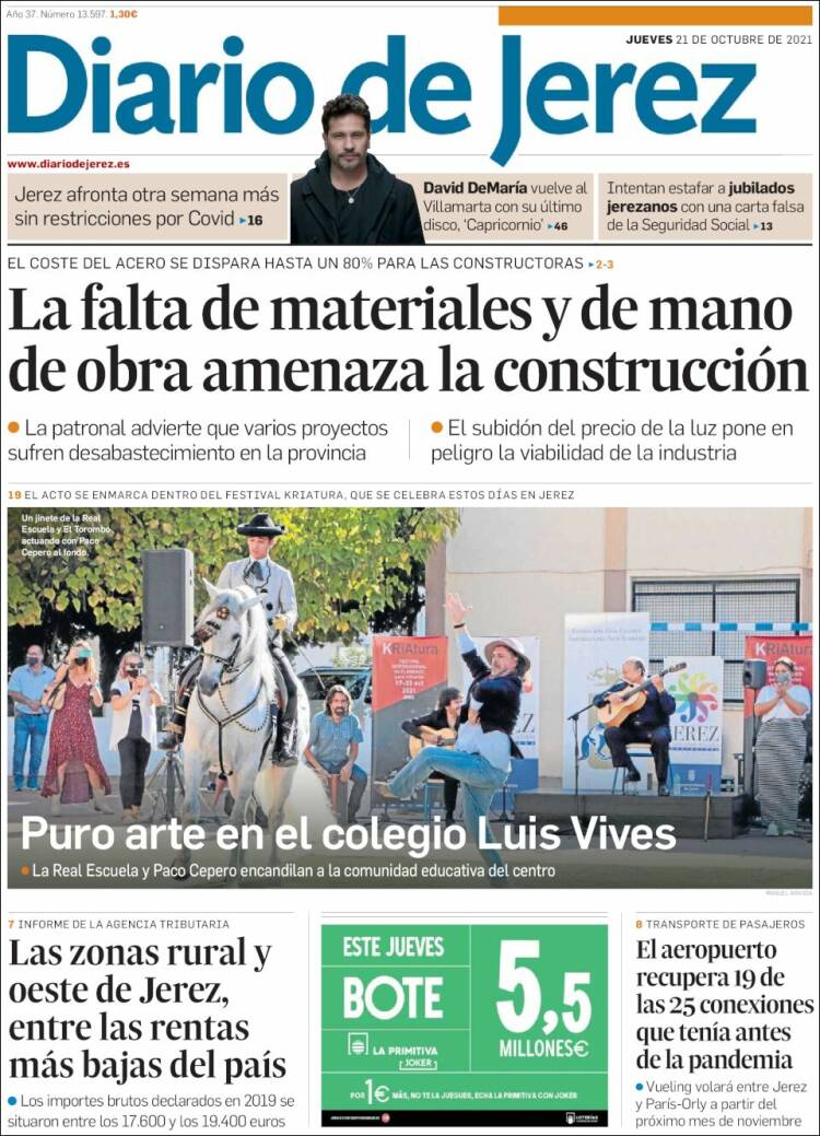 Portada de Diario de Jerez (España)