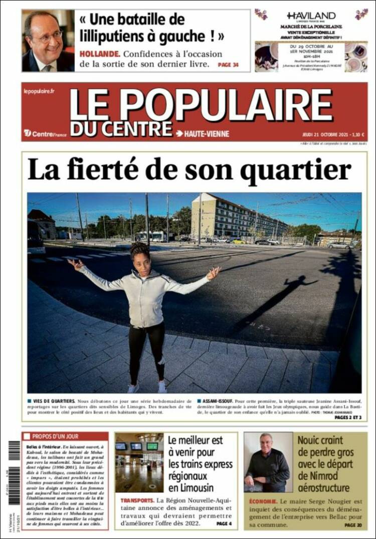 Portada de Le Populaire du Centre (Francia)