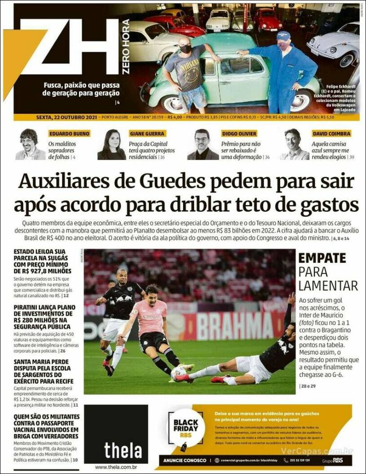 Portada de Zero Hora (Brasil)